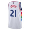NBA Mænd Trøje Philadelphia 76ers Joel Embiid 2024-25 Nike City Edition Hvid Swingman